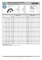 Dimensions and Parameters of 12B Sprockets with Hub and Hardened Teeth for DIN 8187 Roller Chains - Preview