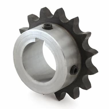 08B-1-30-NKZ/D25 (1/2” × 5/16”) - 30 Teeth, with Hub, Hardened Teeth, 2 Screws, Bore 25H7, Keyway (Steel) – Illustrative Image