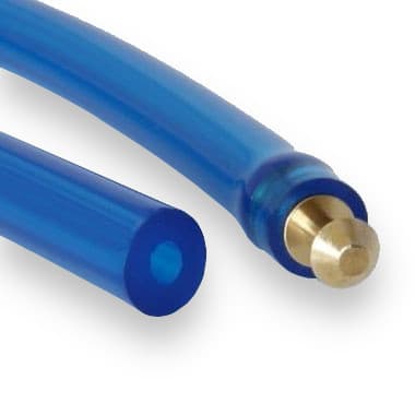 PU85A 15.0 × 5.2 - Hollow Smooth (80 ShA, Sapphire Blue) - 50m Roll